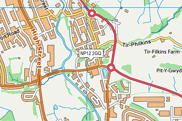 NP12 2GQ map - OS VectorMap District (Ordnance Survey) NP12 2GQ map - OS VectorMap District (Ordnance Survey)