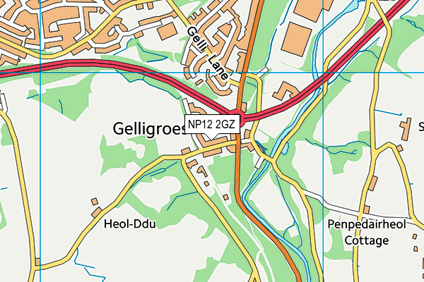NP12 2GZ map - OS VectorMap District (Ordnance Survey) NP12 2GZ map - OS VectorMap District (Ordnance Survey)