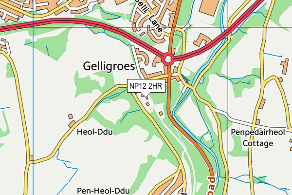NP12 2HR map - OS VectorMap District (Ordnance Survey) NP12 2HR map - OS VectorMap District (Ordnance Survey)