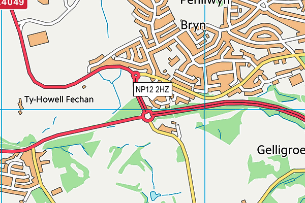 NP12 2HZ map - OS VectorMap District (Ordnance Survey) NP12 2HZ map - OS VectorMap District (Ordnance Survey)