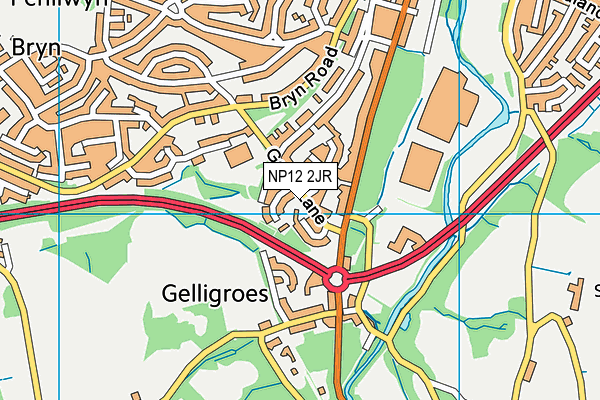 NP12 2JR map - OS VectorMap District (Ordnance Survey) NP12 2JR map - OS VectorMap District (Ordnance Survey)