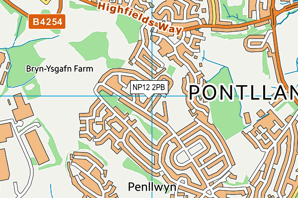 NP12 2PB map - OS VectorMap District (Ordnance Survey) NP12 2PB map - OS VectorMap District (Ordnance Survey)