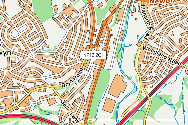 NP12 2QH map - OS VectorMap District (Ordnance Survey) NP12 2QH map - OS VectorMap District (Ordnance Survey)