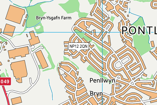 NP12 2QN map - OS VectorMap District (Ordnance Survey)