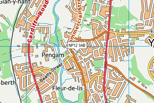 NP12 3AB map - OS VectorMap District (Ordnance Survey) NP12 3AB map - OS VectorMap District (Ordnance Survey)