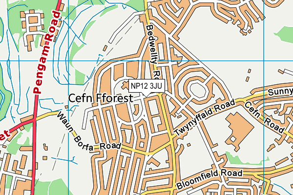 NP12 3JU map - OS VectorMap District (Ordnance Survey) NP12 3JU map - OS VectorMap District (Ordnance Survey)