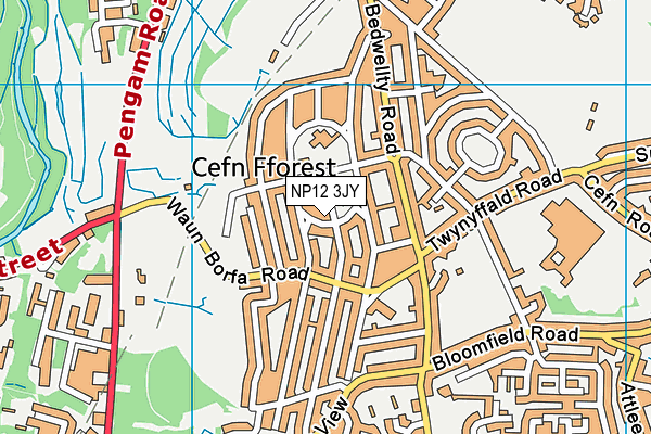 NP12 3JY map - OS VectorMap District (Ordnance Survey) NP12 3JY map - OS VectorMap District (Ordnance Survey)