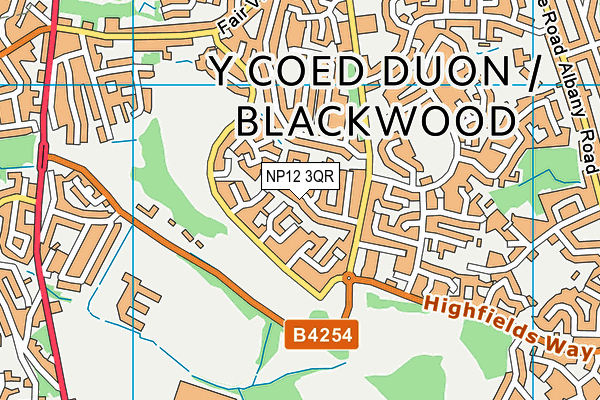 NP12 3QR map - OS VectorMap District (Ordnance Survey)