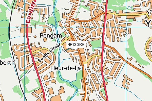 NP12 3RR map - OS VectorMap District (Ordnance Survey) NP12 3RR map - OS VectorMap District (Ordnance Survey)