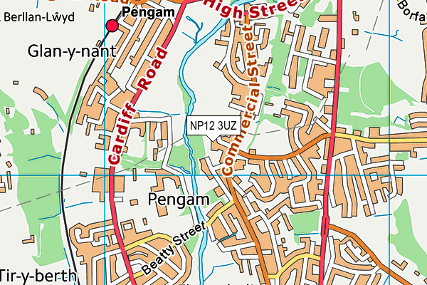 NP12 3UZ map - OS VectorMap District (Ordnance Survey) NP12 3UZ map - OS VectorMap District (Ordnance Survey)