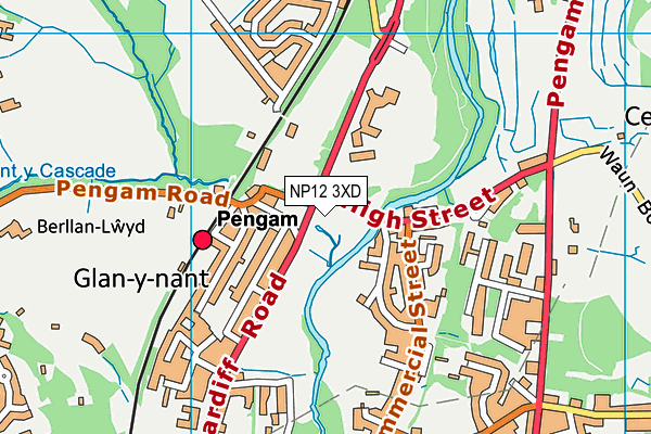 NP12 3XD map - OS VectorMap District (Ordnance Survey) NP12 3XD map - OS VectorMap District (Ordnance Survey)