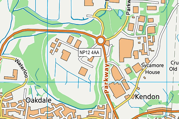 NP12 4AA map - OS VectorMap District (Ordnance Survey) NP12 4AA map - OS VectorMap District (Ordnance Survey)