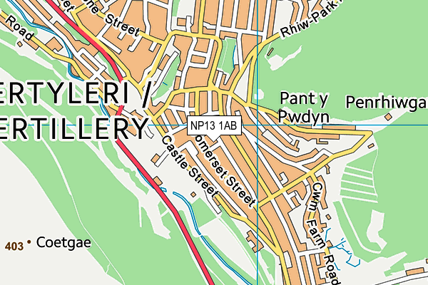 NP13 1AB map - OS VectorMap District (Ordnance Survey) NP13 1AB map - OS VectorMap District (Ordnance Survey)