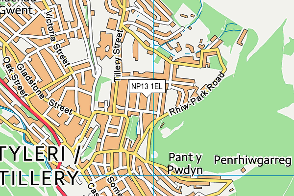 NP13 1EL map - OS VectorMap District (Ordnance Survey)