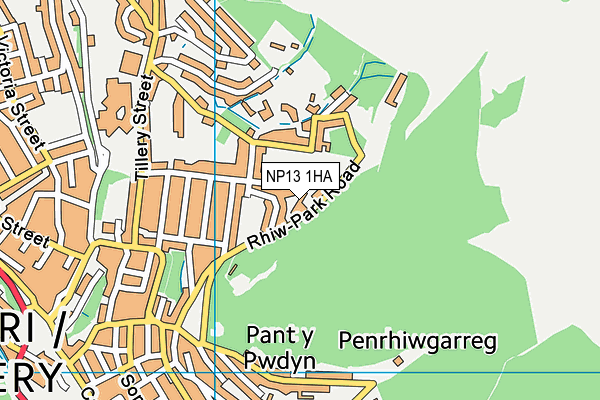 NP13 1HA map - OS VectorMap District (Ordnance Survey) NP13 1HA map - OS VectorMap District (Ordnance Survey)
