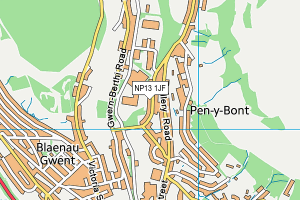 NP13 1JF map - OS VectorMap District (Ordnance Survey) NP13 1JF map - OS VectorMap District (Ordnance Survey)