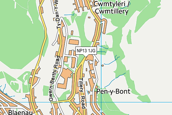 NP13 1JG map - OS VectorMap District (Ordnance Survey) NP13 1JG map - OS VectorMap District (Ordnance Survey)