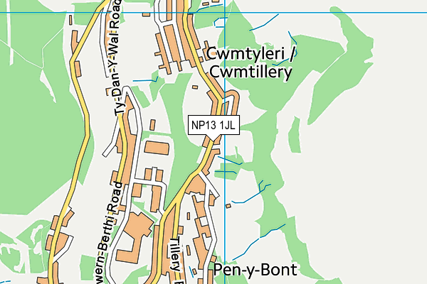 NP13 1JL map - OS VectorMap District (Ordnance Survey) NP13 1JL map - OS VectorMap District (Ordnance Survey)