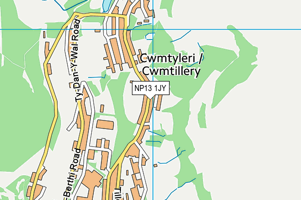 NP13 1JY map - OS VectorMap District (Ordnance Survey)