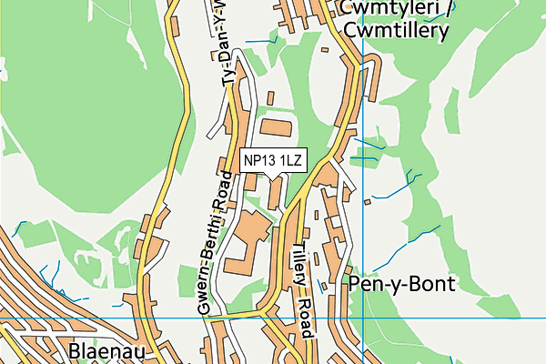 NP13 1LZ map - OS VectorMap District (Ordnance Survey) NP13 1LZ map - OS VectorMap District (Ordnance Survey)
