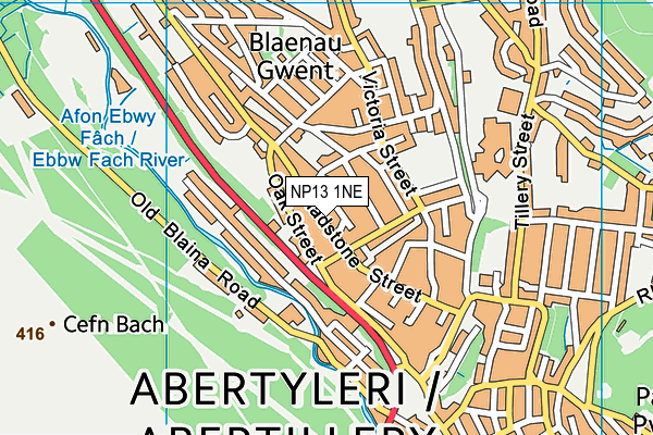 NP13 1NE map - OS VectorMap District (Ordnance Survey) NP13 1NE map - OS VectorMap District (Ordnance Survey)