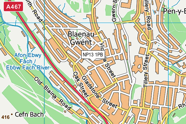 NP13 1PB map - OS VectorMap District (Ordnance Survey) NP13 1PB map - OS VectorMap District (Ordnance Survey)