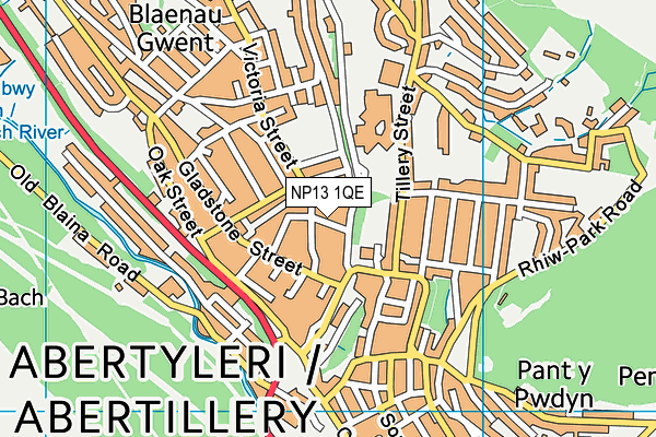 NP13 1QE map - OS VectorMap District (Ordnance Survey) NP13 1QE map - OS VectorMap District (Ordnance Survey)
