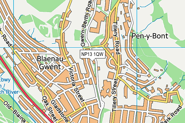 NP13 1QW map - OS VectorMap District (Ordnance Survey) NP13 1QW map - OS VectorMap District (Ordnance Survey)