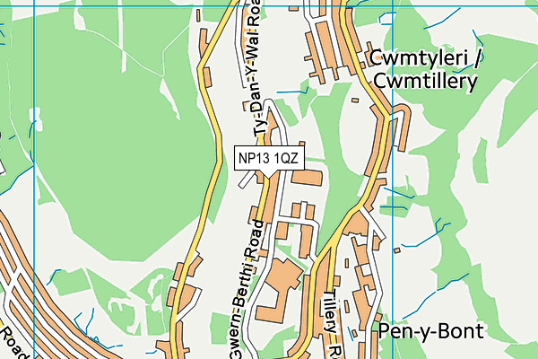 NP13 1QZ map - OS VectorMap District (Ordnance Survey) NP13 1QZ map - OS VectorMap District (Ordnance Survey)