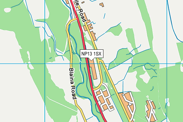 NP13 1SX map - OS VectorMap District (Ordnance Survey) NP13 1SX map - OS VectorMap District (Ordnance Survey)