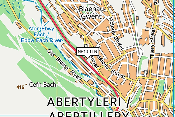 NP13 1TN map - OS VectorMap District (Ordnance Survey) NP13 1TN map - OS VectorMap District (Ordnance Survey)