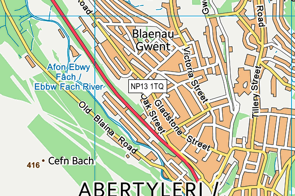 NP13 1TQ map - OS VectorMap District (Ordnance Survey) NP13 1TQ map - OS VectorMap District (Ordnance Survey)