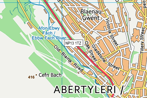 NP13 1TZ map - OS VectorMap District (Ordnance Survey) NP13 1TZ map - OS VectorMap District (Ordnance Survey)