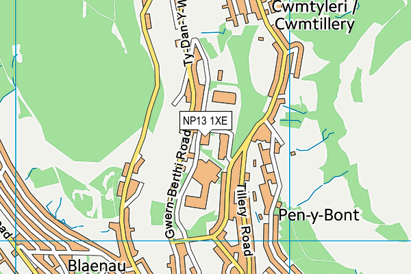NP13 1XE map - OS VectorMap District (Ordnance Survey) NP13 1XE map - OS VectorMap District (Ordnance Survey)