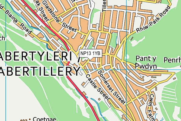 NP13 1YB map - OS VectorMap District (Ordnance Survey) NP13 1YB map - OS VectorMap District (Ordnance Survey)