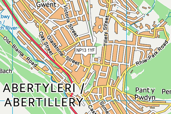 NP13 1YF map - OS VectorMap District (Ordnance Survey) NP13 1YF map - OS VectorMap District (Ordnance Survey)