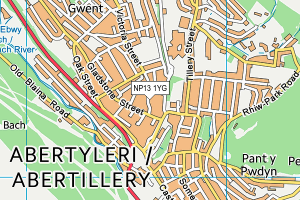 NP13 1YG map - OS VectorMap District (Ordnance Survey) NP13 1YG map - OS VectorMap District (Ordnance Survey)