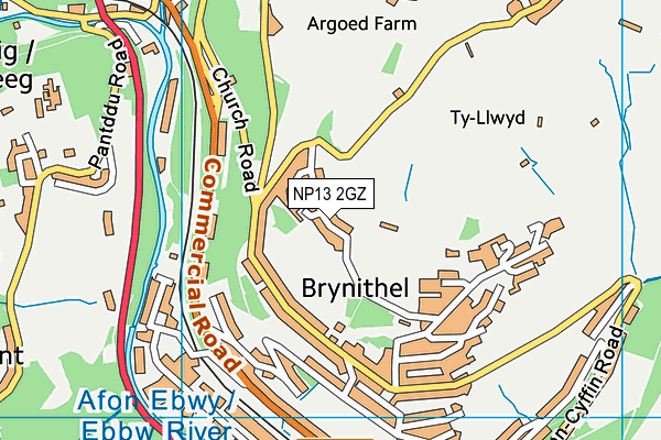 NP13 2GZ map - OS VectorMap District (Ordnance Survey) NP13 2GZ map - OS VectorMap District (Ordnance Survey)