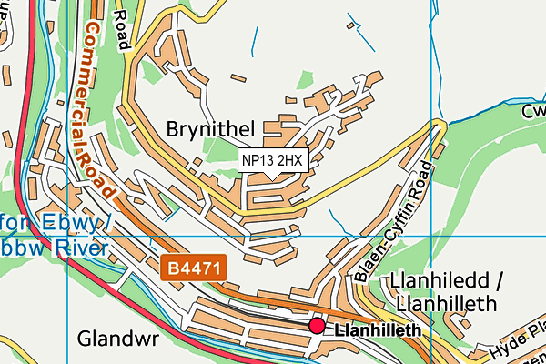 NP13 2HX map - OS VectorMap District (Ordnance Survey) NP13 2HX map - OS VectorMap District (Ordnance Survey)