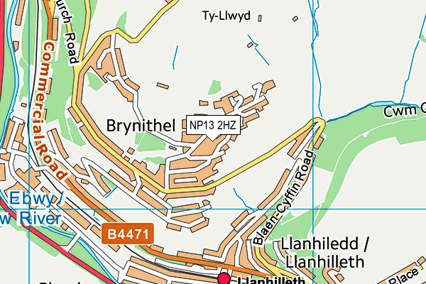NP13 2HZ map - OS VectorMap District (Ordnance Survey) NP13 2HZ map - OS VectorMap District (Ordnance Survey)