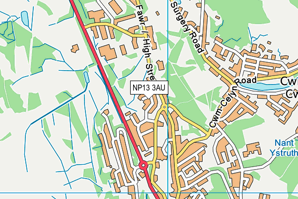 NP13 3AU map - OS VectorMap District (Ordnance Survey) NP13 3AU map - OS VectorMap District (Ordnance Survey)