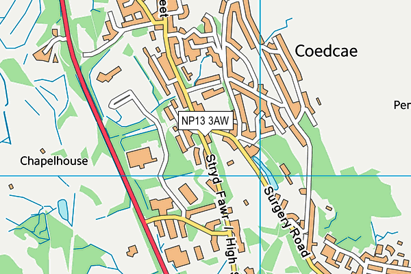 NP13 3AW map - OS VectorMap District (Ordnance Survey) NP13 3AW map - OS VectorMap District (Ordnance Survey)