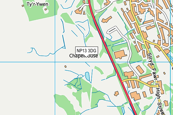 NP13 3DG map - OS VectorMap District (Ordnance Survey) NP13 3DG map - OS VectorMap District (Ordnance Survey)