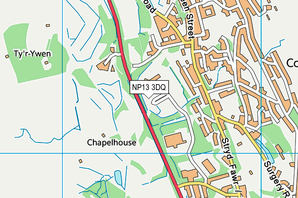 NP13 3DQ map - OS VectorMap District (Ordnance Survey) NP13 3DQ map - OS VectorMap District (Ordnance Survey)