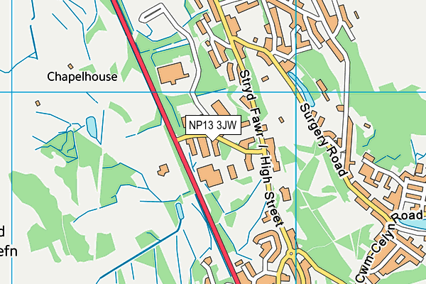 NP13 3JW map - OS VectorMap District (Ordnance Survey) NP13 3JW map - OS VectorMap District (Ordnance Survey)