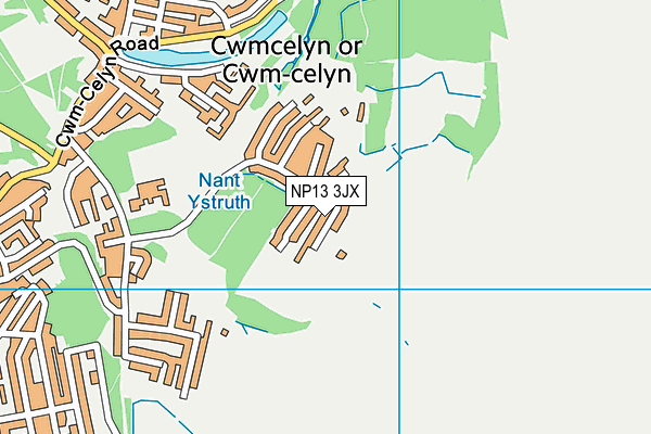 NP13 3JX map - OS VectorMap District (Ordnance Survey)