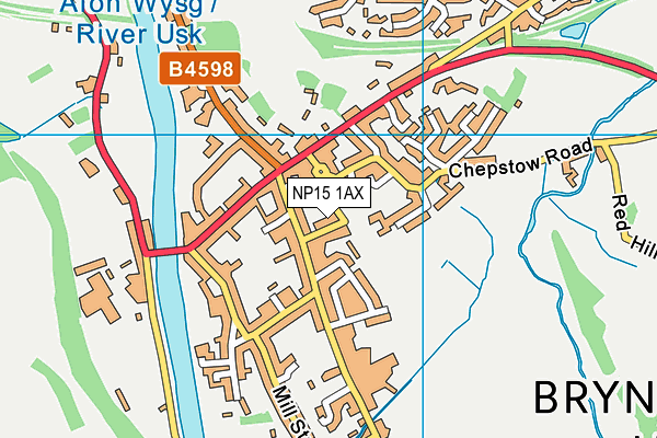 NP15 1AX map - OS VectorMap District (Ordnance Survey) NP15 1AX map - OS VectorMap District (Ordnance Survey)