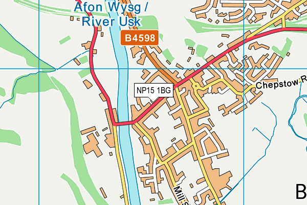 NP15 1BG map - OS VectorMap District (Ordnance Survey)