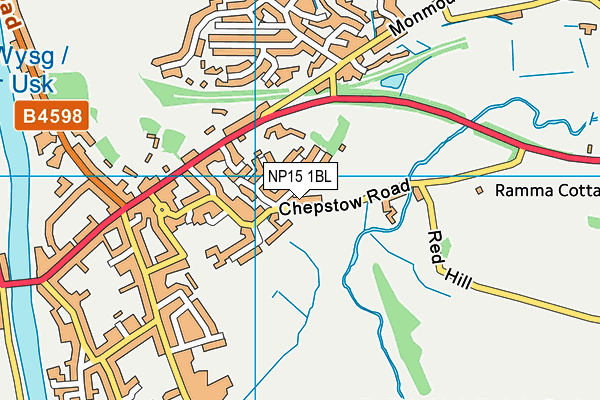 NP15 1BL map - OS VectorMap District (Ordnance Survey) NP15 1BL map - OS VectorMap District (Ordnance Survey)