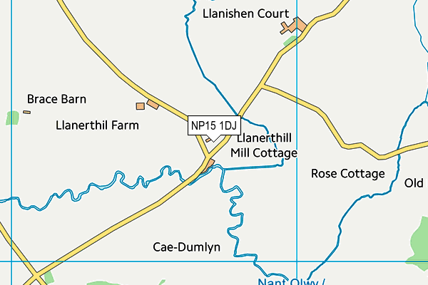 NP15 1DJ map - OS VectorMap District (Ordnance Survey)